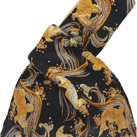 Cotton Japanese Pattern Wrist Bag Small Purse for Women Fashion Accessories